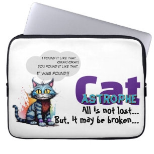 Grappige laptophoes – KatAstrophe: ...niet verlore Laptop Sleeve