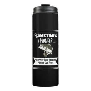 Grappige Largemouth Bass Gevist Quote voor Mannen Thermosbeker