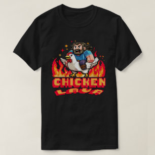 Grappige Lava Kip Mijnwerkers trendy Pixel Games C T-shirt