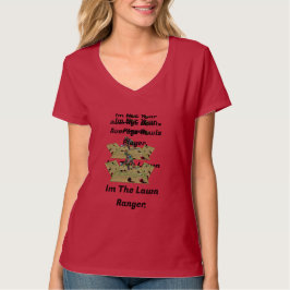 Grappige Lawn Bowls Ranger, Dames Vneck Tshirt