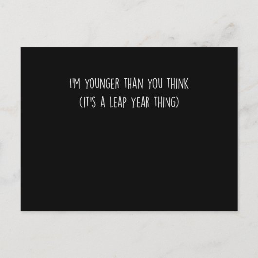Grappige Leaper Leap Year Baby Statement Ik Ben Jo Briefkaart (Voorkant)