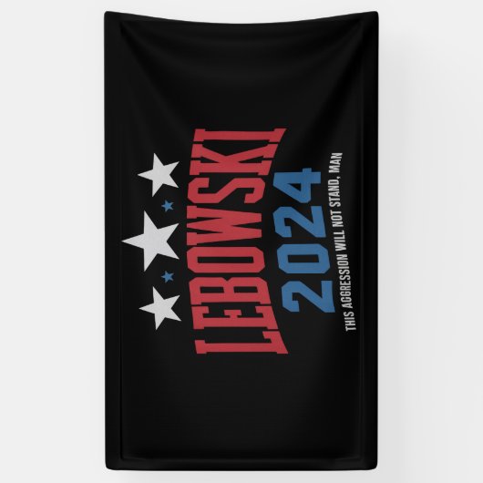 Grappige Lebowski politieke verkiezingen 2024 Spandoek (Verticaal)