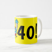 Grappige leeftijds grap voor 40e verjaardag koffiemok (Voorkant rechts)