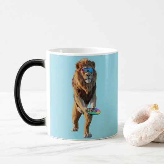 Grappige Leeuw Disc Golf Mok (Met donut)