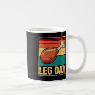 Grappige Leg Day Kostuum Turkey Day Pilgrim Kerstm Koffiemok