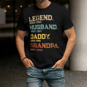 Grappige Legende Echtgenoot Vader Opa Aangepast Ca T-shirt