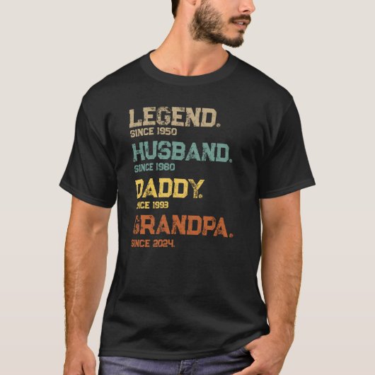 Grappige legende man papa opa aangepaste cadeau t-shirt (Voorkant)