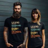 Grappige legende man papa opa aangepaste cadeau t-shirt