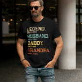 Grappige legende man papa opa aangepaste cadeau t-shirt