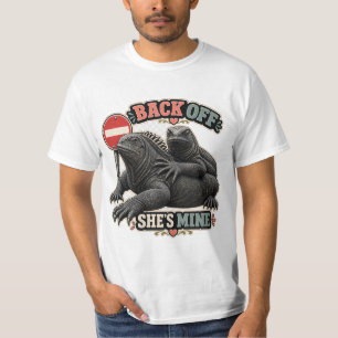 Grappige Leguaan Blijf Af Ze Is Van Mij Vaderdag T-shirt