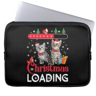 Grappige lelijke kerstkat laptop sleeve