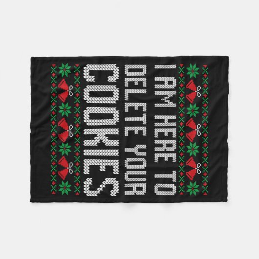 Grappige lelijke kersttrui Computer nerd Kerstmis Fleece Deken (Voorkant (Horizontaal))