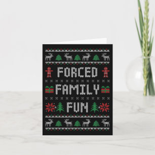 Grappige Lelijke Kersttrui Gedwongen Familie Fun C Kaart