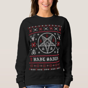 Grappige Lelijke Kersttrui Heil Santa Pentagram Trui