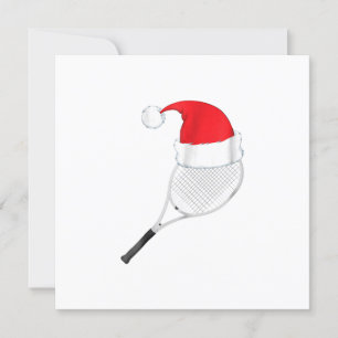 grappige lelijke kersttrui tennis santa kaart