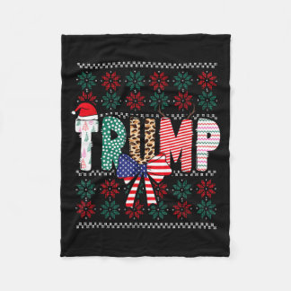 Grappige lelijke kersttrui Trump maakt kerstfeest Fleece Deken
