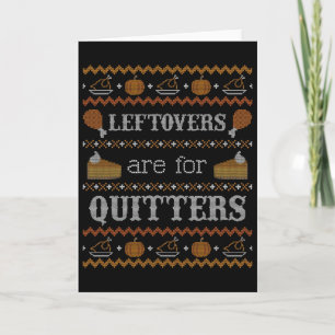 Grappige lelijke Thanksgiving-trui shirt restjes l Kaart