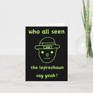 Grappige Leprechaun Amateur Schets Meme Iers St Pa Kaart