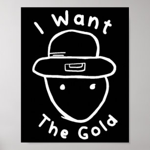 Grappige Leprechaun Amateur Schets Meme St Patrick Poster