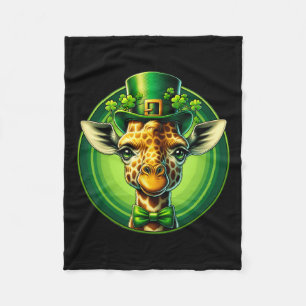 Grappige Leprechaun Giraffe St Patricks Dag Kinder Fleece Deken