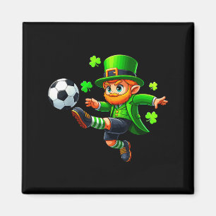 Grappige Leprechaun Iers Voetbal St. Patrick's Man Magneet