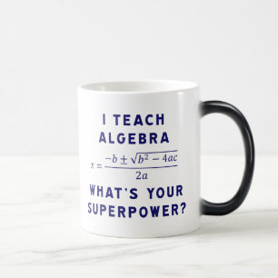 Grappige Leraar Algebra Wat is je superkracht Magische Mok