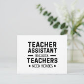 Grappige leraar assistent grap briefkaart (Staand voorkant)