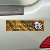Grappige leraar bumpersticker (Op auto)