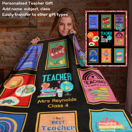 Grappige leraar citaten Beste cadeau ooit Naam toe Sherpa Deken