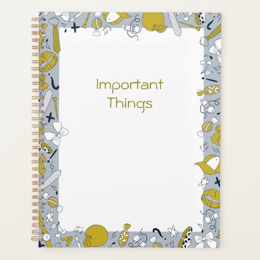 Grappige leraar en Kind terug naar school Planner (Voorkant)