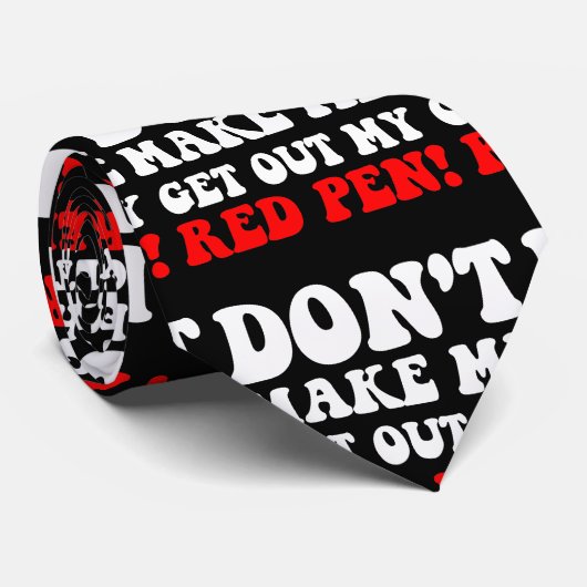 grappige leraar stropdas (Opgerold)