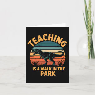 Grappige leraar terug naar school dinosaurus schat kaart