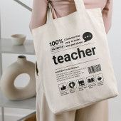 Grappige leraar waardering einde van het jaar cade tote bag