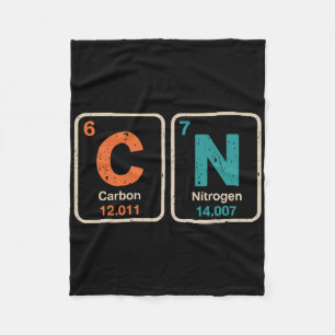 Grappige leraar wetenschap periodiek systeem retro fleece deken