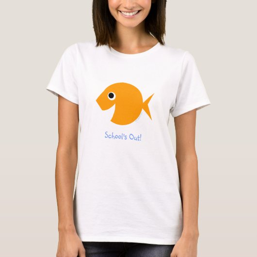 Grappige leraar zomer vakantie school is uit t-shirt (Voorkant)