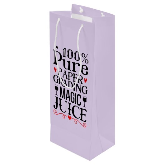 Grappige leraren magische sortering sap wijn cadeautas (Achterkant Gekanteld)