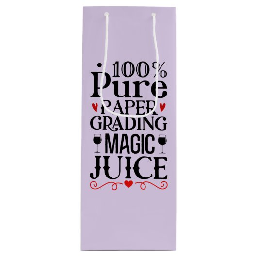 Grappige leraren magische sortering sap wijn cadeautas (Voorkant)