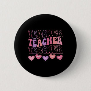 Grappige lerarenharten Valentijnsdag Meisjes Vrouw Ronde Button 5,7 Cm