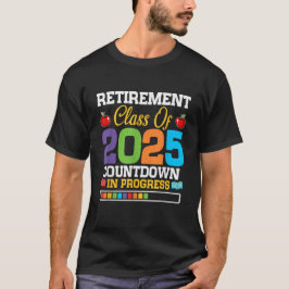 Grappige lerarenpensioneringsklas van 2025 aftelle t-shirt