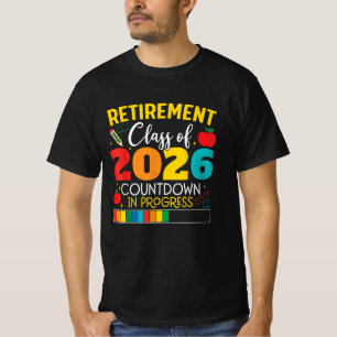 Grappige lerarenpensioneringsklas van 2026 aftelle t-shirt