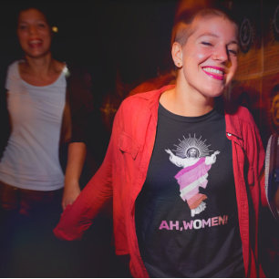 Grappige Lesbische Pride AH, VROUWEN! T-Shirt