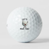 Grappige Let's Par-Tee Golfbal Golfballen (Voorkant)