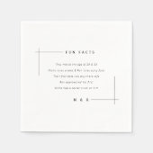 Grappige, leuke feiten minimalistische bruiloft servet (Voorkant)