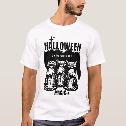 grappige, leuke halloween katten t-shirt (Voorkant)