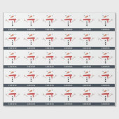 grappige, leuke sneeuwman op maat van kinderen cadeaupapier (Vlak)