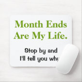 Grappige levenslange offerte - Maand eindigt Muismat (Met muis)