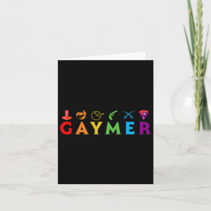 Grappige LGBT Pride Gay Gamer Videogame Lover Kaart