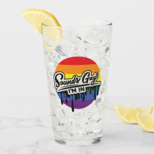 Grappige LGBTQ Klinkt homo, ik doe mee Regenbo Glas
