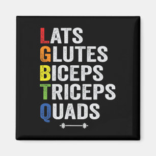 Grappige LGBTQ latten bilspieren biceps triceps qu Magneet