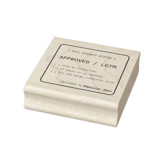 Grappige LGTM Code Review Pull Request Douane Stem Rubberstempel (Stempel)